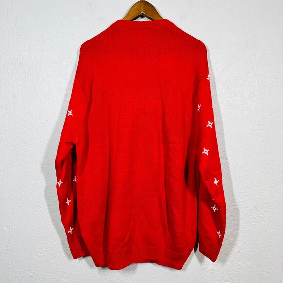 Party Sweater Brand Ugly Christmas Sweater Blitzen Red Green - L - Picture 4 of 5